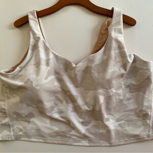 Old Navy White and Tan Camouflage Sports Bra 2x Plus size NEW